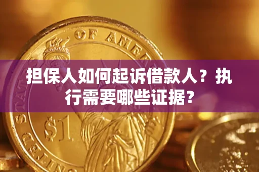武汉担保人如何起诉借款人？执行需要哪些证据？