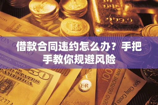 武汉借款合同违约怎么办？手把手教你规避风险