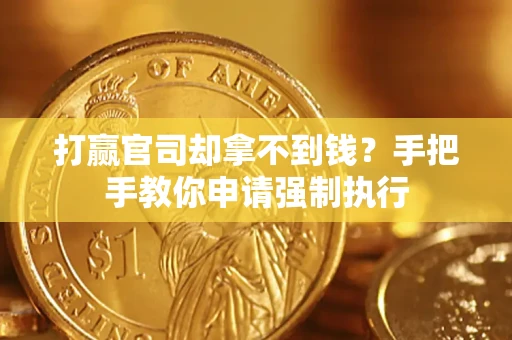 武汉打赢官司却拿不到钱？手把手教你申请强制执行