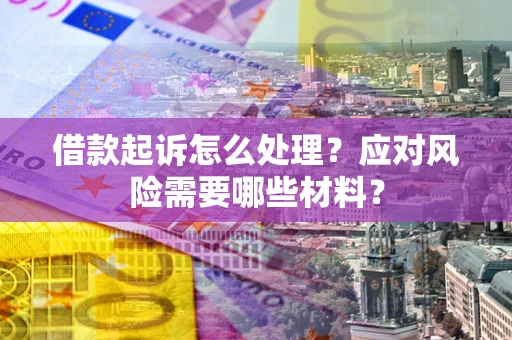 武汉借款起诉怎么处理？应对风险需要哪些材料？