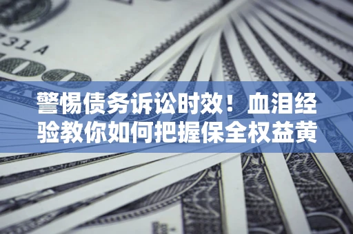 武汉警惕债务诉讼时效！血泪经验教你如何把握保全权益黄金期