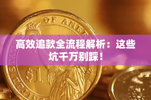 武汉高效追款全流程解析：这些坑千万别踩！