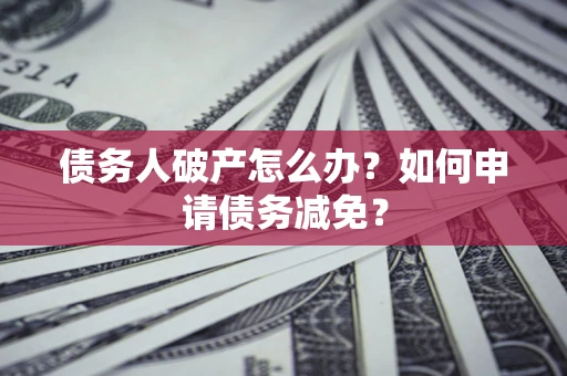 武汉债务人破产怎么办？如何申请债务减免？