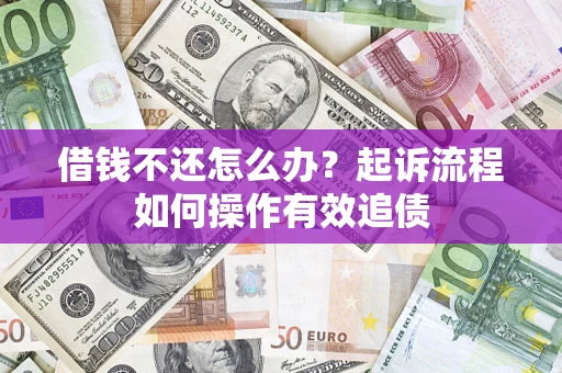 武汉借钱不还怎么办？起诉流程如何操作有效追债