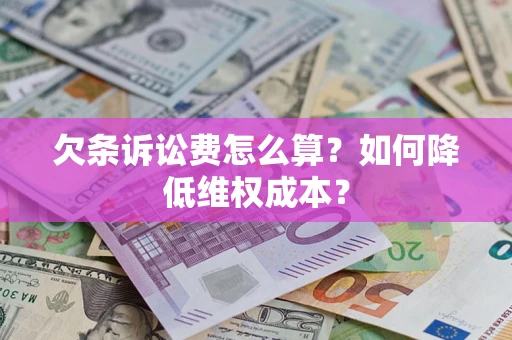 武汉欠条诉讼费怎么算？如何降低维权成本？