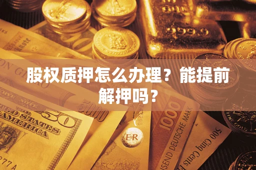 武汉股权质押怎么办理？能提前解押吗？